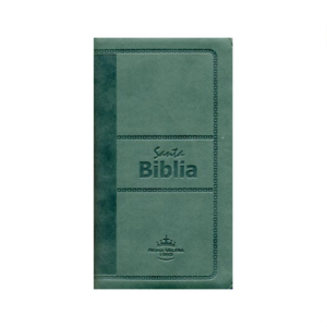 Biblia tipo chequera flexible Verde