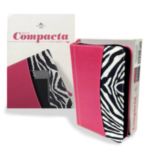 Biblia edición compacta con cierre cebra
