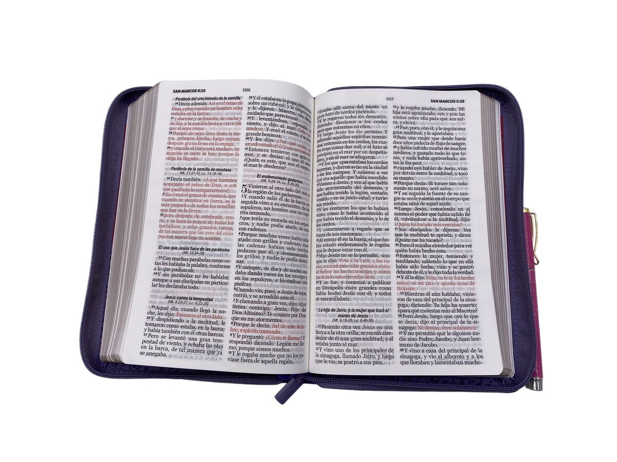 Biblia RVR60 Tamaño Manual Lila/Fucsia 2 Biblia RVR60 Tamaño Manual Lila/Fucsia - Image 2