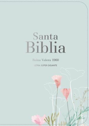 Biblia RVR 1960 Menta Fresca Letra Súper Gigante Símil Piel