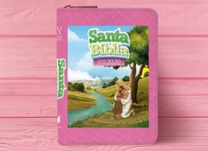 Biblia RVR 2020 para Niñas Rosada Vinilo con Cierre