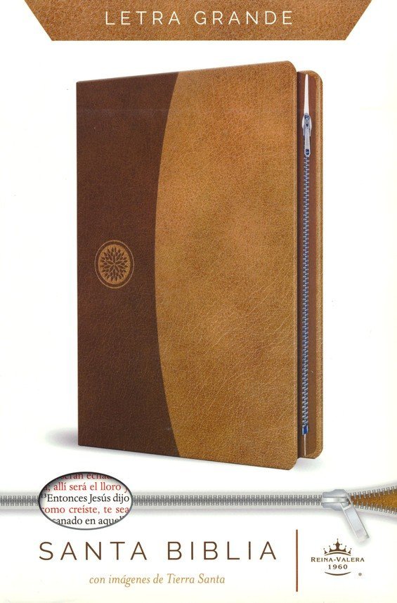 Biblia RVR60/Letra Grande/Imitacion Piel Marron/Cierre 1 Biblia RVR60/Letra Grande/Imitacion Piel Marron/Cierre