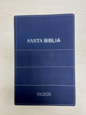 Biblia RVR 2020 Letra Grande Piel Azul oscuro