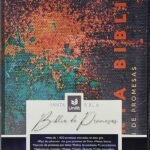 Biblia RVR 1960 de Promesas Letra Gigante Negro Naranja Verde Símil Piel