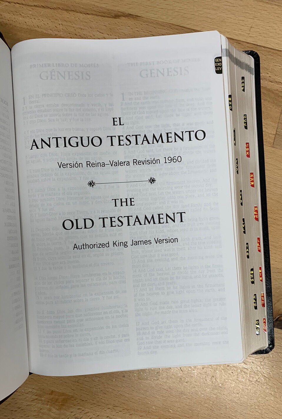 Biblia RVR 1960 KJV Bilingüe LG imitación piel con índice 8 Biblia RVR 1960 KJV Bilingüe LG imitación piel con índice - Image 8