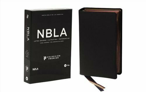 Biblia NBLA Letra Grande Azul Marino Piel Ultrafina Coleccion Premiere 5 Biblia NBLA Letra Grande Azul Marino Piel Ultrafina Coleccion Premiere - Image 5