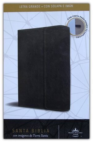 Biblia RVR1960 Manual/Letra Grande/Solapa/Iman/Negro