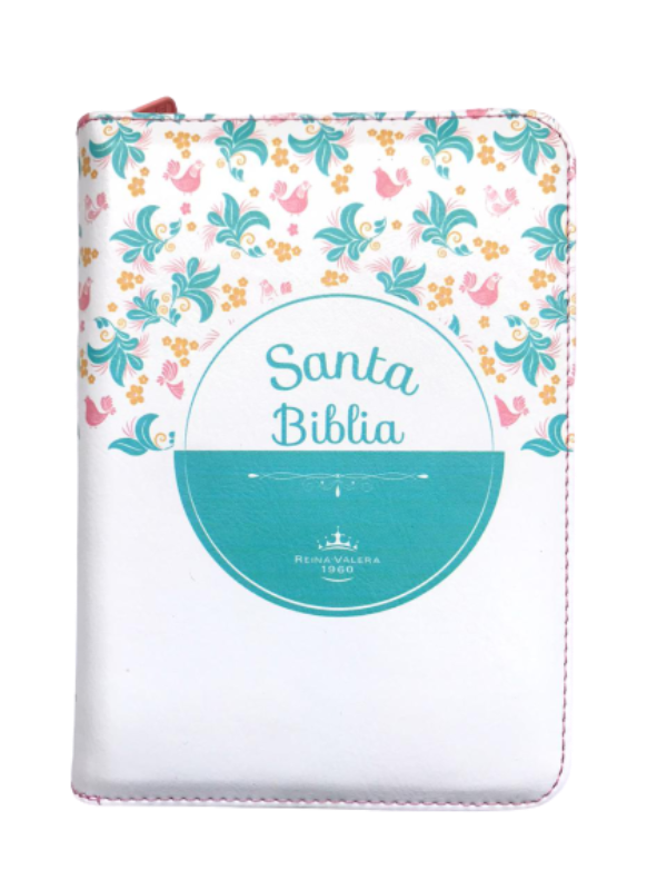 RVR60 Biblia 045, Blanco floral 1 RVR60 Biblia 045, Blanco floral