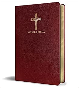 Biblia Católica Símil piel vinotinto
