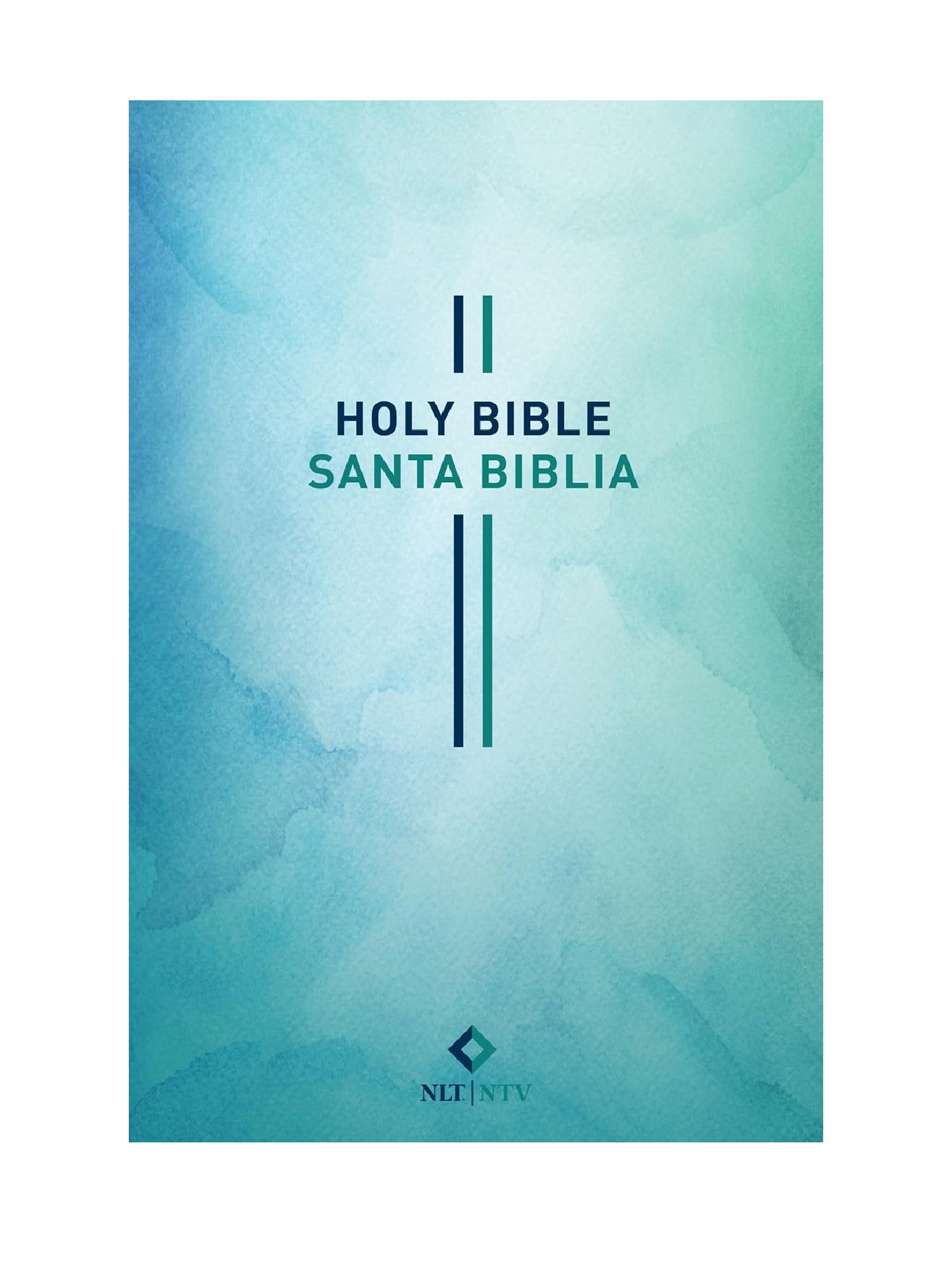 Biblia Bilingüe NLT/NTV Rústica Blue Watercolor 1 Biblia Bilingüe NLT/NTV