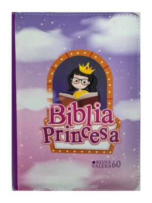 Biblia RVR 1960 Compacta para Niñas Princesa con Cierre