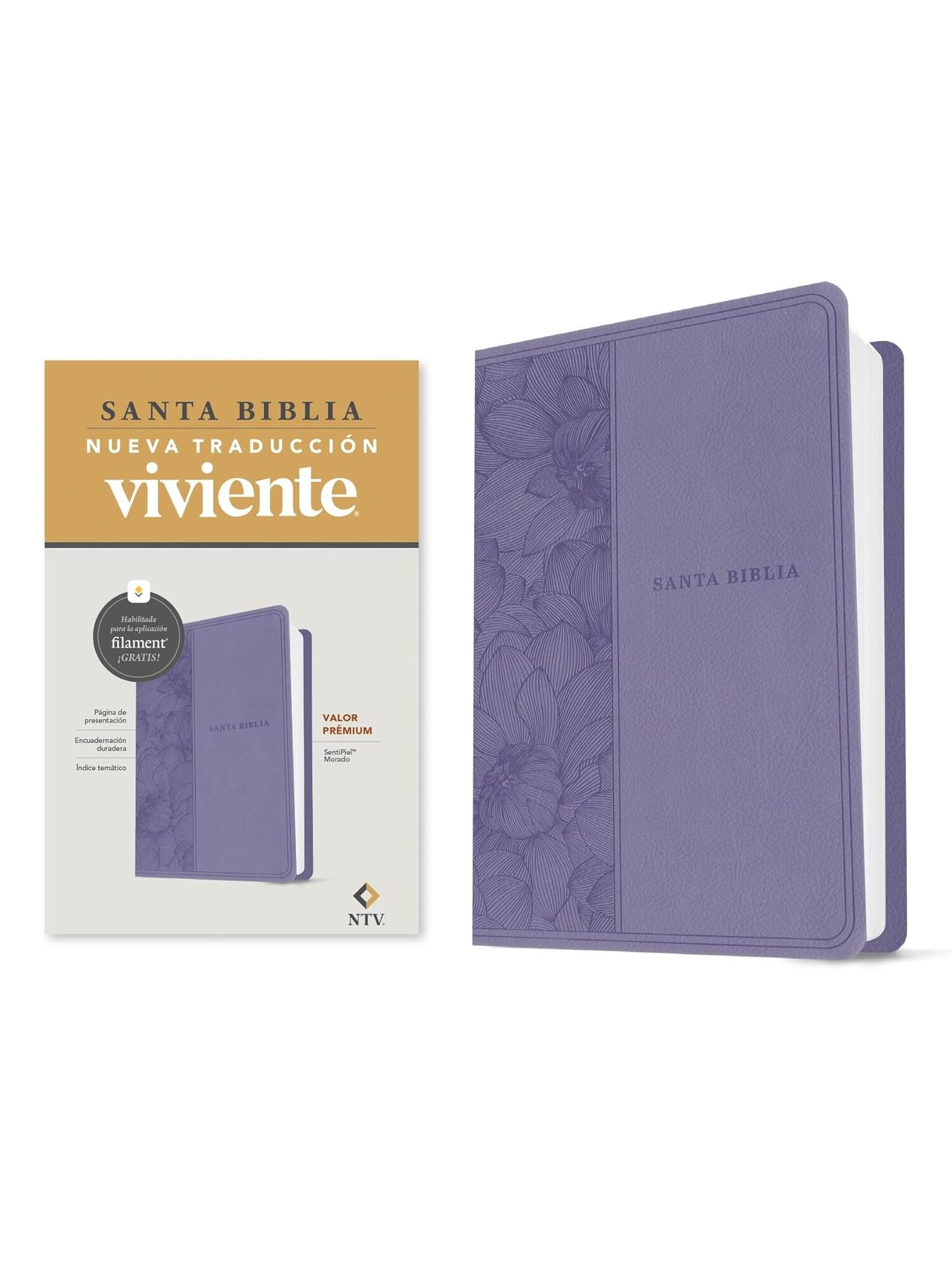 Biblia NTV Premium Sentí Piel Morado 2 Biblia NTV Premium Sentí Piel Morado - Image 2