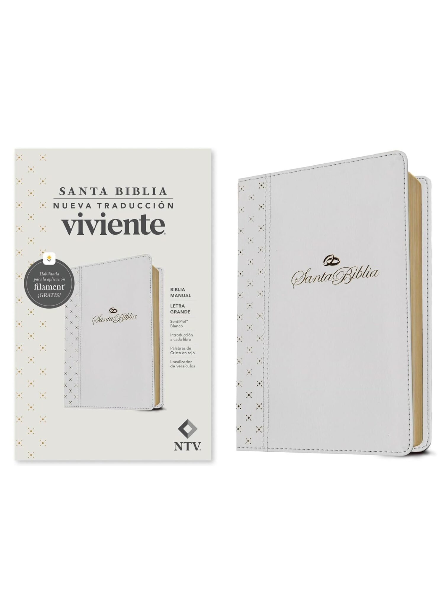 Biblia Manual NTV/ Imitacion Blanco/ Letra Grande/ Filament 2 Biblia Manual NTV/ Imitacion Blanco/ Letra Grande/ Filament - Image 2
