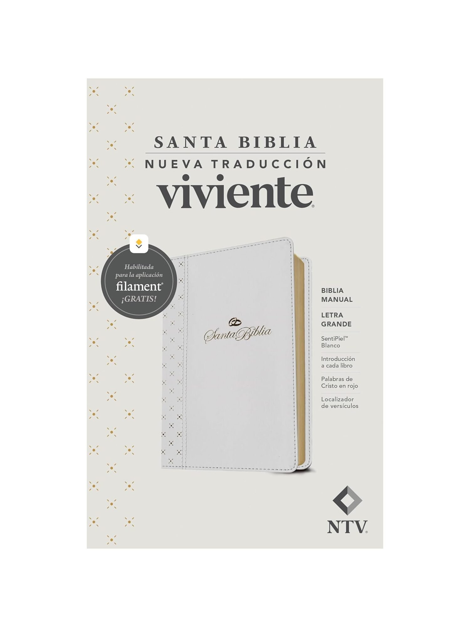 Biblia Manual NTV/ Imitacion Blanco/ Letra Grande/ Filament 4 Biblia Manual NTV/ Imitacion Blanco/ Letra Grande/ Filament - Image 4
