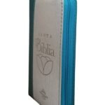 Biblia RVR36cZTIPJR/ Azul Beige Canto Plateado – imagen 2