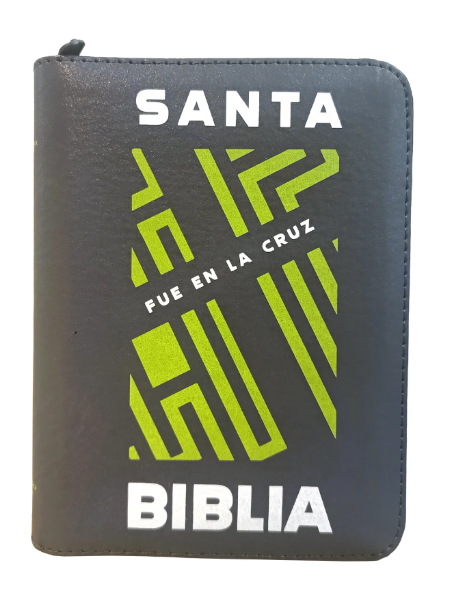 Biblia RVR045cLGZ/ Gris Fue La Cruz Cierre 1 Biblia RVR 1960 Con Ayudas Digitales Color Gris Letra Grande