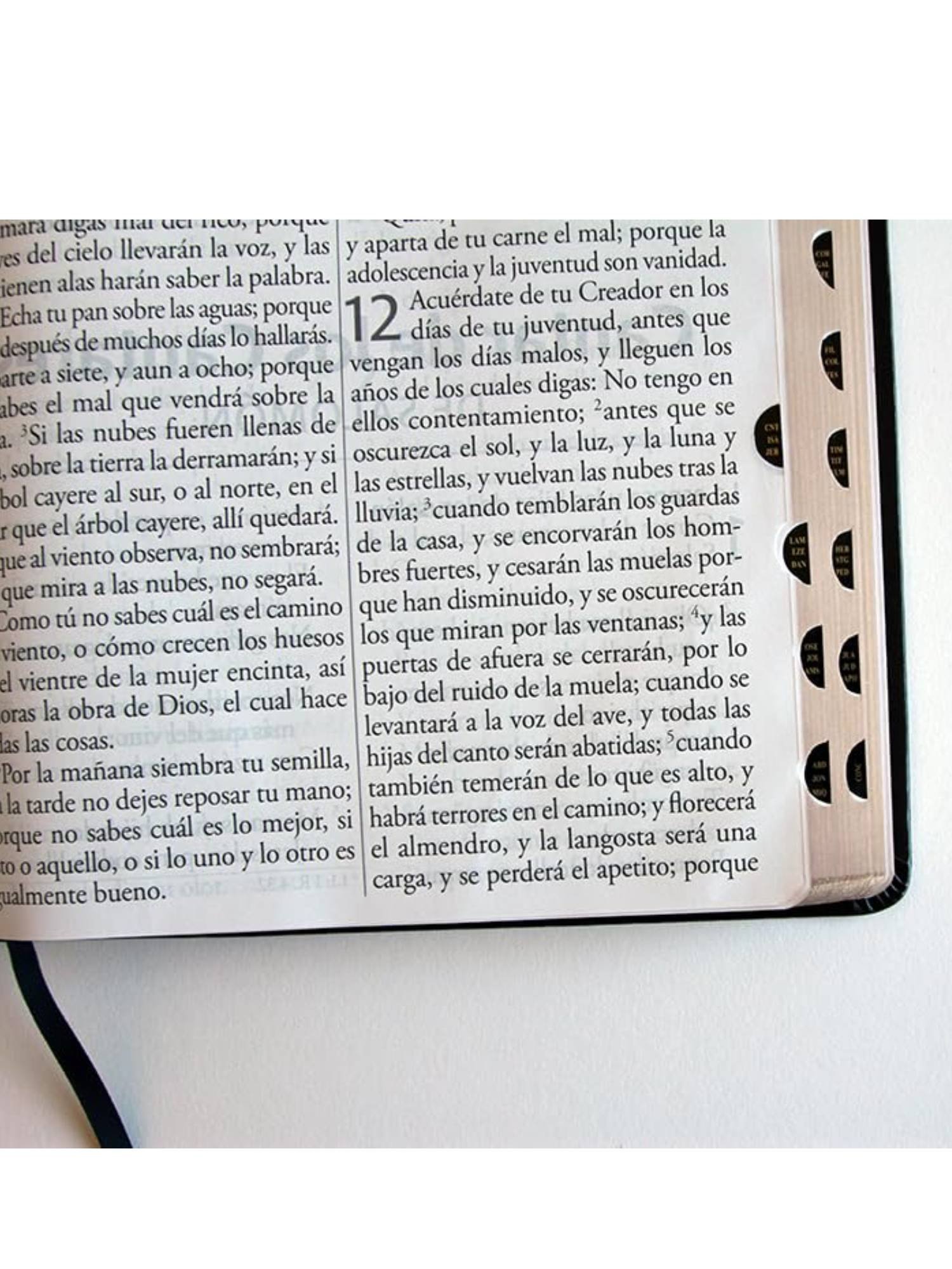 Biblia RVR 1960 Letra Súper Gigante Negro Símil Piel con Índice 2 Biblia RVR 1960 Letra Súper Gigante Negro Símil Piel con Índice - Image 2