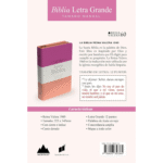 Biblia RVR 1960 Letra Grande Tamaño Manual Tricolor Guinda Crema Melón con Cierre e Índice – imagen 2