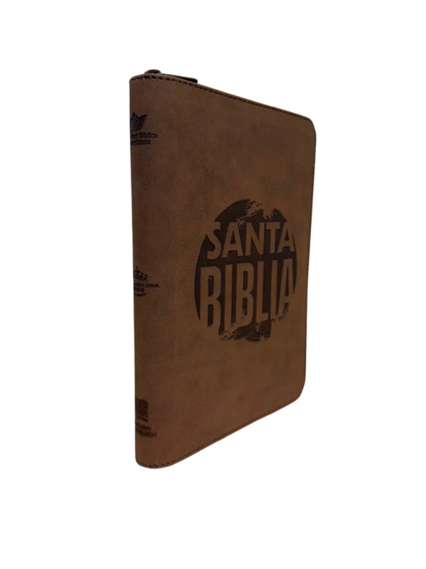 Biblia RVR60 Letra Grande 12 Puntos Café Cremallera