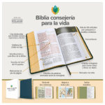 Biblia RVR60 De Estudio Consejeria Para La Vida/ Azul Simil Piel – imagen 2