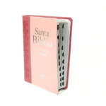 Biblia RVR 1960 Fuente de Bendiciones y Concordancia Duotono Rosa Canto Dorado con Índice – imagen 4