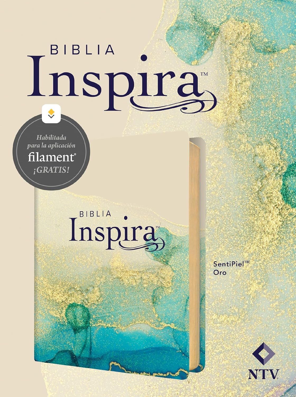 Biblia Inspira NTV Sentipiel Dorada con Filament 1 Biblia Inspira NTV Sentipiel Dorada con Filament