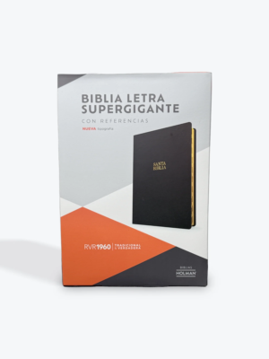 Biblia RVR1960 negro piel fabricada con índice, letra supergigante, (Edición 2023): Tabulación defectuosa