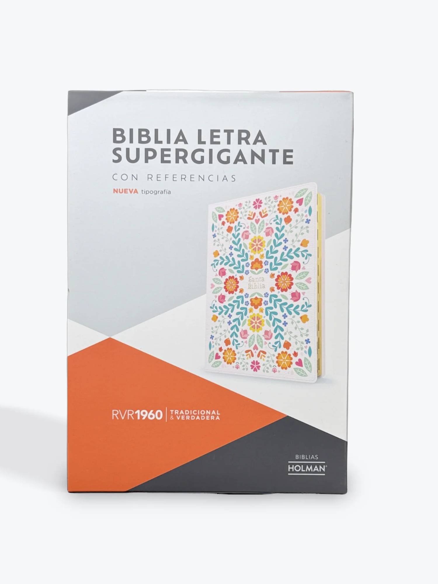 Biblia RVR 1960 Súper Gigante Flores Símil Piel con Índice 2 Biblia RVR 1960 Súper Gigante Flores Símil Piel con Índice - Image 2