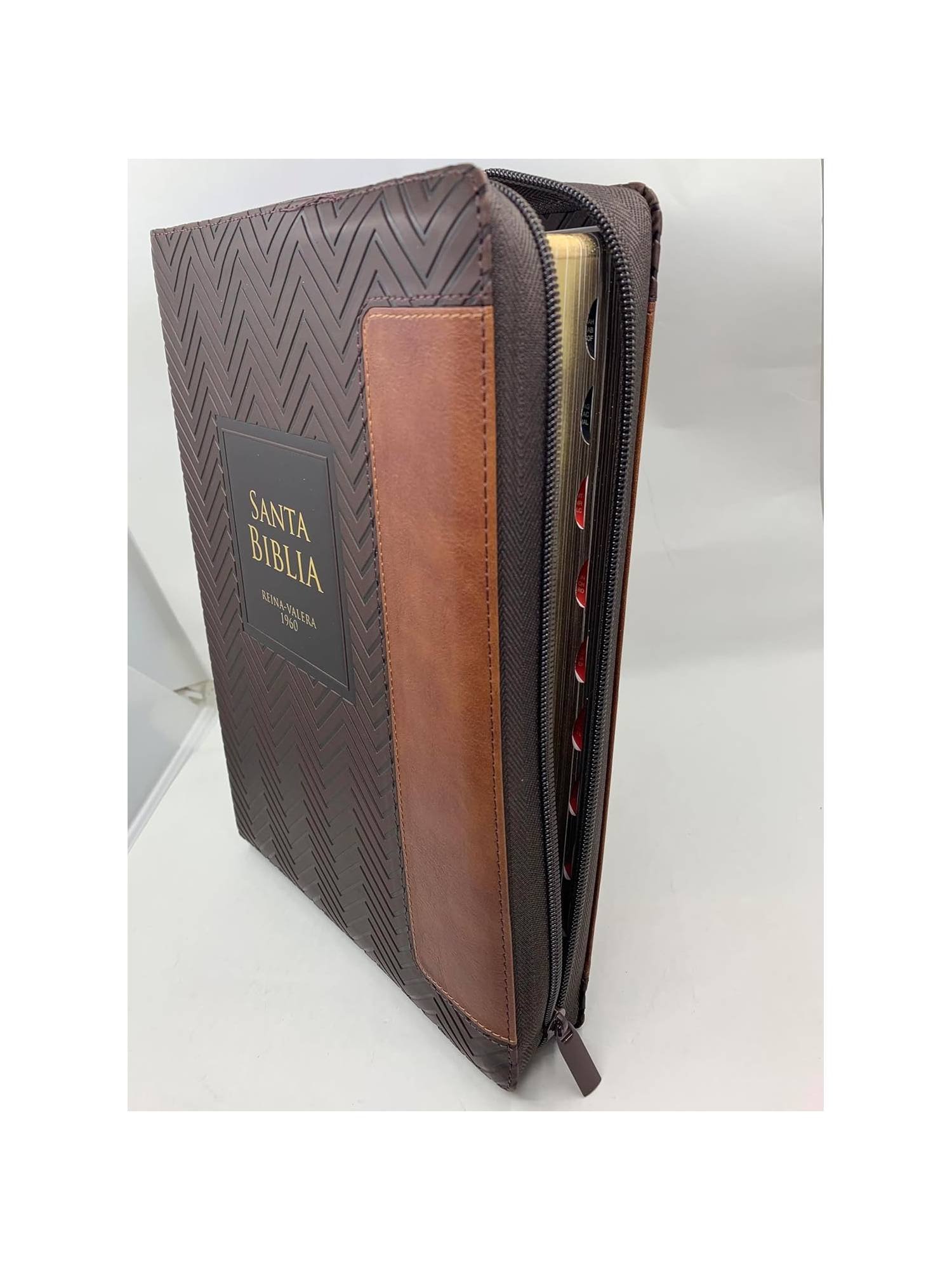 Biblia RVR 1960 Geométrico, Letra Súper Gigante Café Símil Piel con Índice y Cierre 5 Biblia RVR 1960 Geométrico, Letra Súper Gigante Café Símil Piel con Índice y Cierre - Image 5