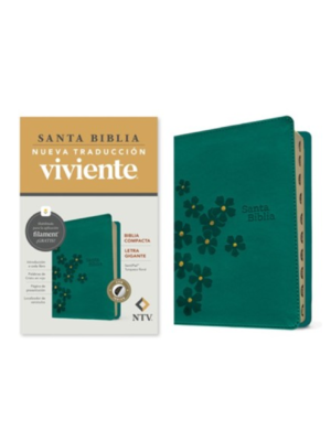 Biblia NTV Filament Símil Piel Turquesa Floral