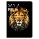 Biblia León Dorado RVR 1960 Compacta Letra Grande 11 puntos Símil Piel Negro