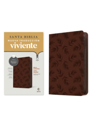 Biblia NTV Café Ultrafina Filament Cierre Letra Grande