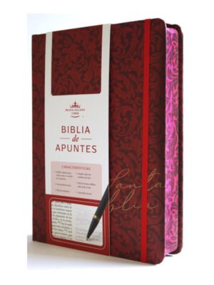Biblia RVR60 Apuntes Vinotinto Flores