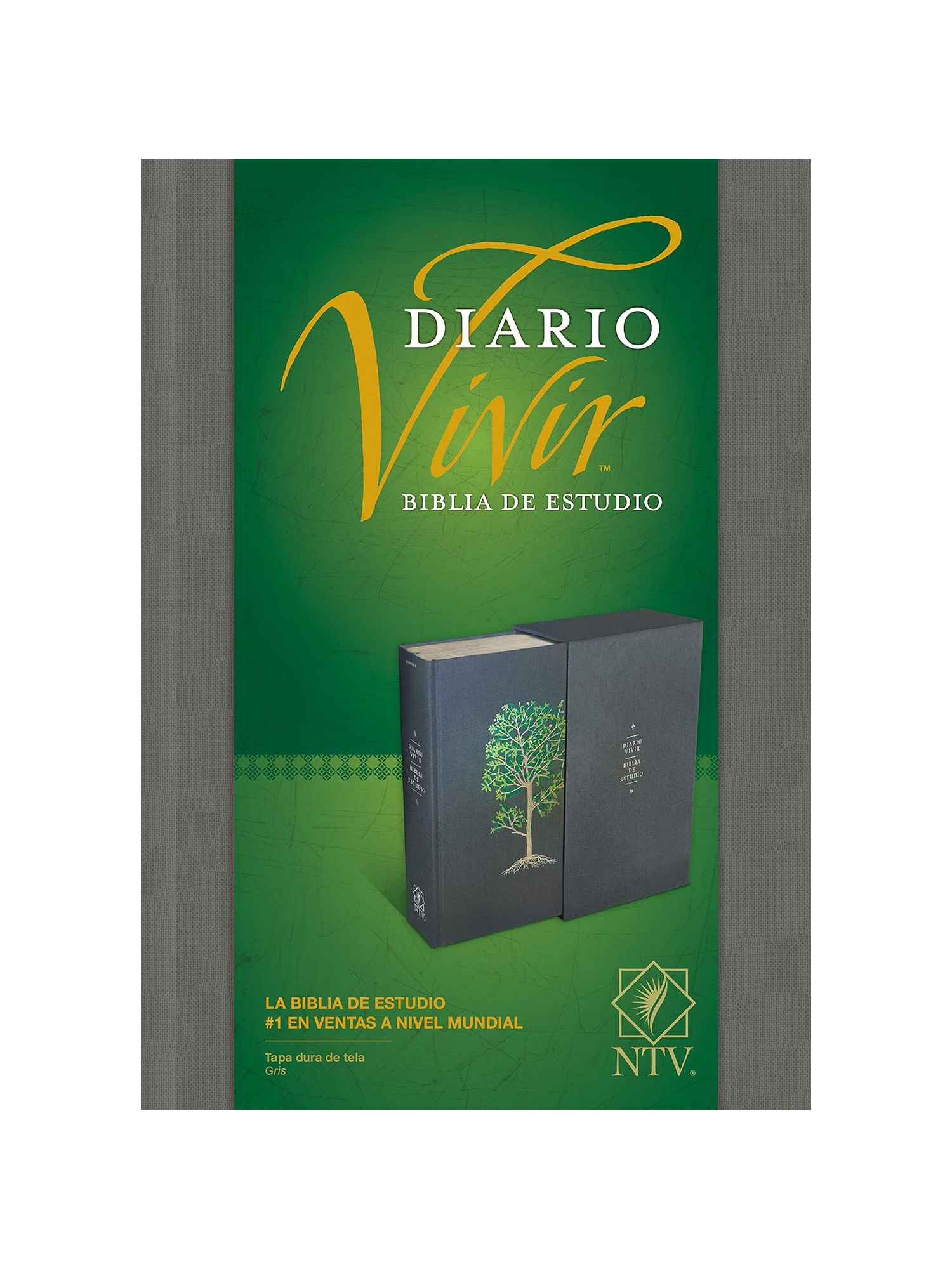 Biblia NTV de Estudio Diario Vivir Tapa Dura de Tela Letra Grande Gris 1 Biblia NTV de Estudio Diario Vivir Tapa Dura de Tela Letra Grande Gris