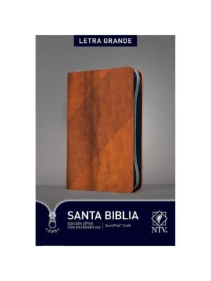 Biblia NTV Ultrafina Referencias Café Símil Piel con Índice y Cierre