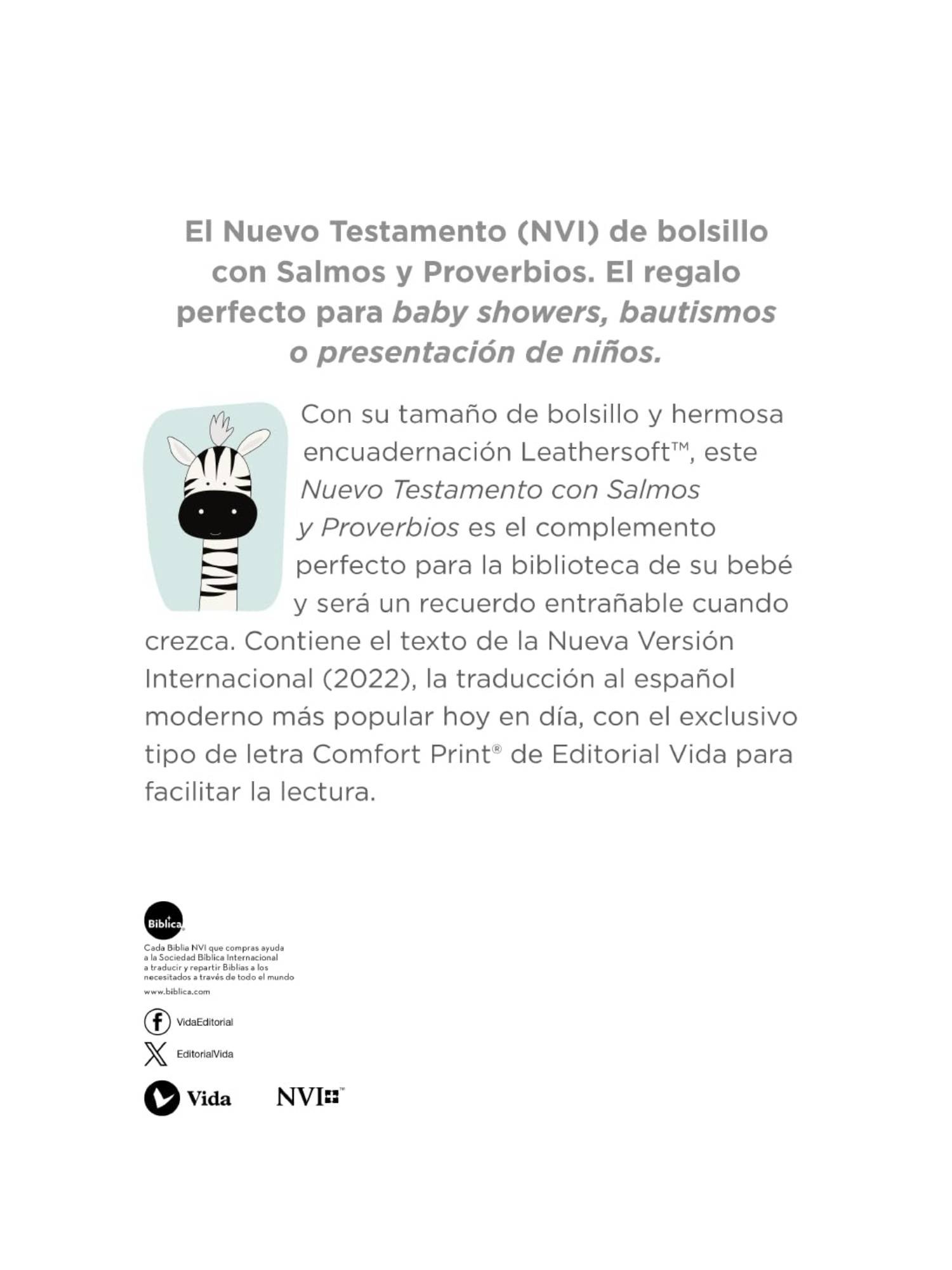 NVI Nuevo Testamento Bolsillo Blanco Bebés Símil Piel 2 NVI Nuevo Testamento Bolsillo Blanco Bebés Símil Piel - Image 2