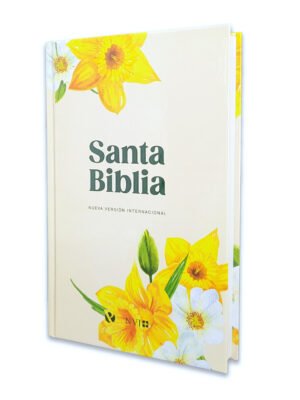Biblia NVI Flor Amarilla Tapa Dura Tamaño Manual