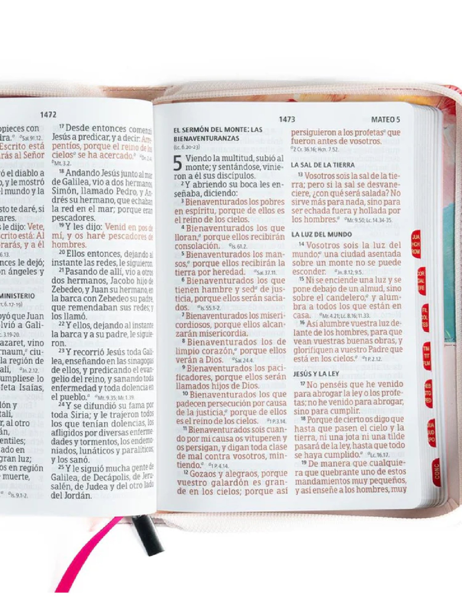 Biblia RVR60 Manual L.Gigante Rosa Multicolor Con Cierre Y Índice 4 Biblia RVR60 Manual L.Gigante Rosa Multicolor Con Cierre Y Índice - Image 4