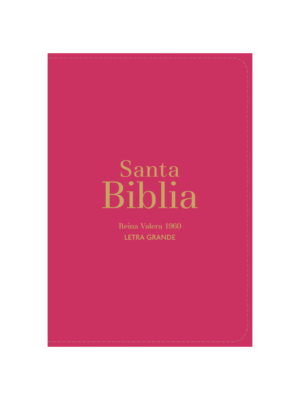 Biblia RVR 1960 Compacta Fucsia Letra Grande 11 puntos Símil Piel
