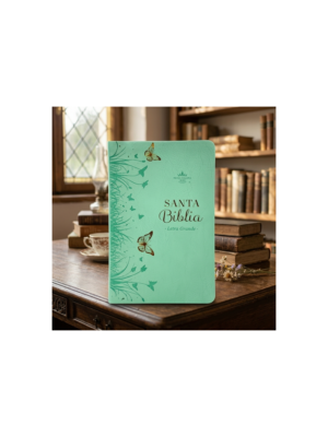 Biblia RVR60 Turquesa Mariposa Canto Pintado Premios Y Regalos