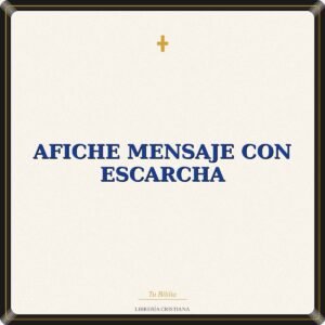 Afiche mensaje con escarcha