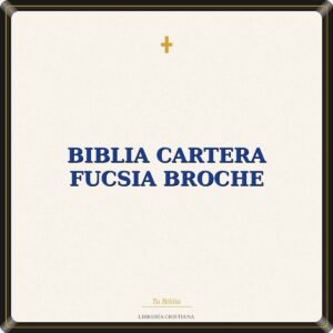 Biblia cartera fucsia Broche