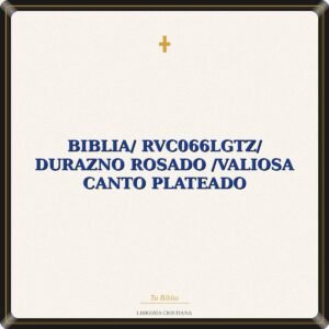 Biblia/ RVC066LGTZ/ Durazno Rosado /Valiosa Canto Plateado