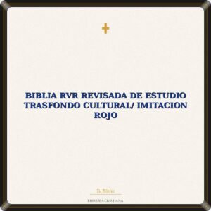 Biblia RVR Revisada De Estudio Trasfondo Cultural/ Imitacion Rojo
