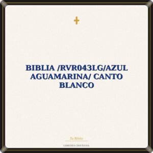 Biblia /RVR043LG/Azul Aguamarina/ Canto Blanco