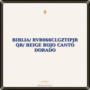 Biblia/ RVR066cLGZTIPJR QR/ Beige Rojo Canto Dorado