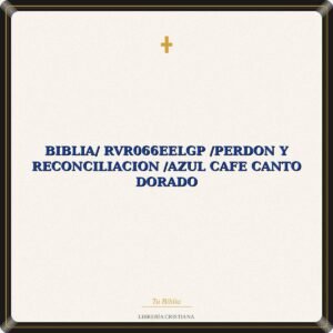 Biblia/ RVR066EELGP /Perdon Y Reconciliacion /Azul Cafe Canto Dorado