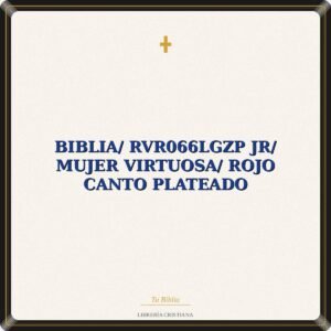 Biblia/ RVR066LGZP JR/ Mujer Virtuosa/ Rojo Canto Plateado