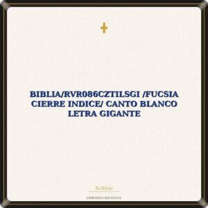 Biblia/RVR086cZTILSGi /Fucsia Cierre Indice/ Canto Blanco Letra Gigante