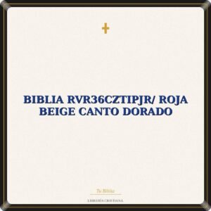 Biblia RVR36cZTIPJR/ Roja Beige Canto Dorado